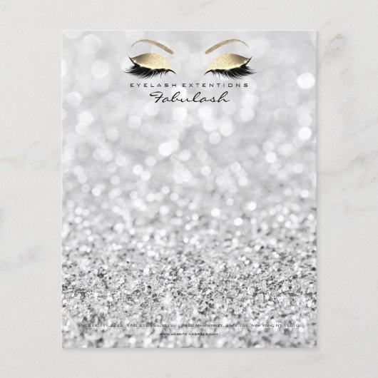 Beauty Skinny Lashes Makeup Stylist Silver Grey Flyer (Voorkant)