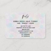 *~* BEAUTY Soft Rainbow Moderne Abstracte pasta Visitekaartje (Achterkant)