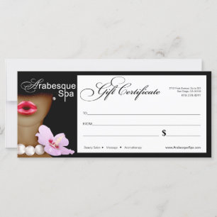 Beauty Spa Arabesque Gift Certificate