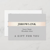 Beauty Spa Cadeaubon Promotion Bedankkaart (Voorkant / Achterkant)