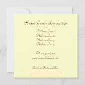 Beauty Spa Cadeaubonnen (Achterkant)