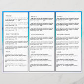 Beauty Spa Menu Ocean Zee Sjabloon (Voorkant)