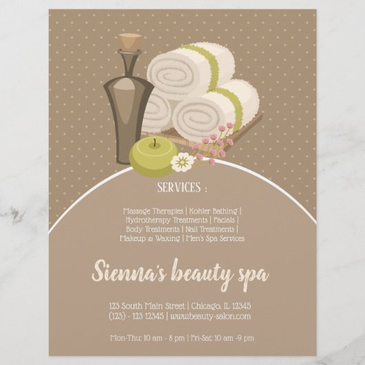 Beauty spa salon flyer (Voorkant)