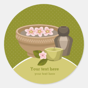 Beauty spa salon ronde sticker