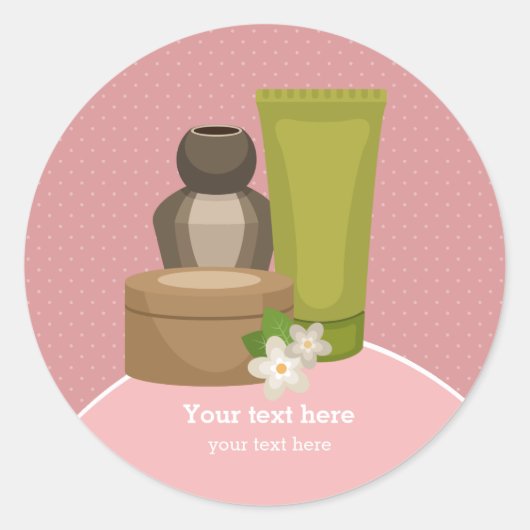 Beauty spa salon ronde sticker (Voorkant)