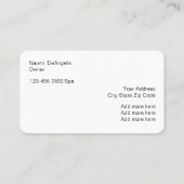 Beauty Spa Theme Visitekaartje (Achterkant)