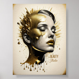 Beauty studio bewerkbare commercial poster