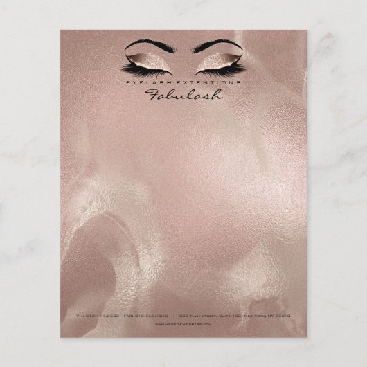 Beauty Studio Lashes Makeup Stijlvolle Zijde Flyer (Voorkant)