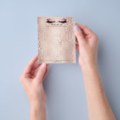 Beauty Studio Lashes Makeup Stylist Damask Roze Flyer (Hand)