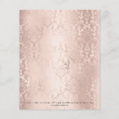 Beauty Studio Lashes Makeup Stylist Damask Roze Flyer (Achterkant)