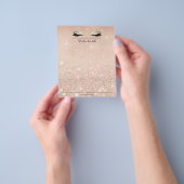 Beauty Studio Lashes Makeup Stylist Gold Skinny Flyer (Hand)