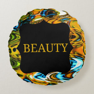 Beauty Swirls Throw Cushion Rond Kussen