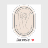 Beauty Tan Spa Body Afgeronde Decal Sticker (Vel)