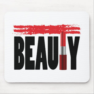 Beauty Typography Lipstick Muismat