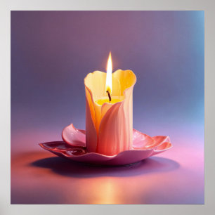 Beauty van ons Melting Candle Afbeelding Poster