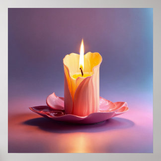 Beauty van ons Melting Candle Afbeelding Poster