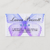 Beauty Visitekaartje Blue Paars Butterfly (Achterkant)