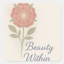 Beauty Within  Vierkante Sticker