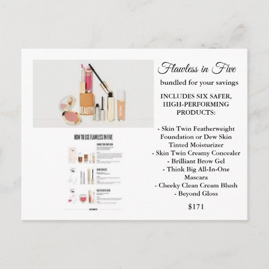 Beautycounter Makeup Info Kaart (Voorkant)