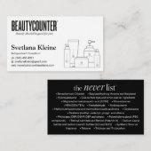 Beautycounter Visitekaartjes Black (Voorkant / Achterkant)