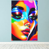 Beautyportret Canvas Afdruk (Insitu (Houten vloer))