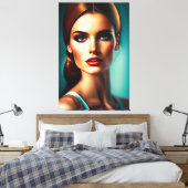 Beautyportret Canvas Afdruk (Insitu (Slaapkamer))