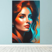 Beautyportret Canvas Afdruk (Insitu (Houten vloer))