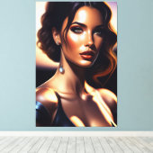 Beautyportret Canvas Afdruk (Insitu (Houten vloer))