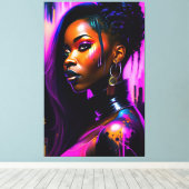 Beautyportret Canvas Afdruk (Insitu (Houten vloer))