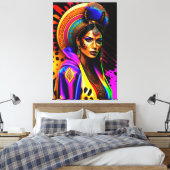 Beautyportret Canvas Afdruk (Insitu (Slaapkamer))