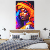 Beautyportret Canvas Afdruk (Insitu (Slaapkamer))