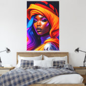 Beautyportret Canvas Afdruk (Insitu (Slaapkamer))