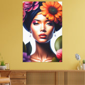 Beautyportret Canvas Afdruk (Insitu (Woonkamer))