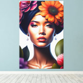 Beautyportret Canvas Afdruk (Insitu (Houten vloer))