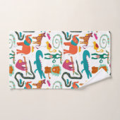 Beaux Animaux Abstraits colorés Enfants (Serviette à main)