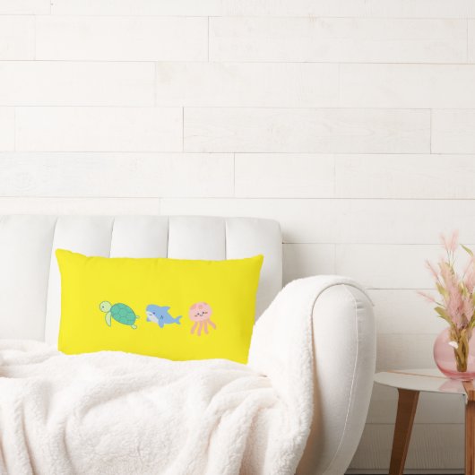 Beaux animaux de mer Coussin avec Arrière - plan J (Canapé)