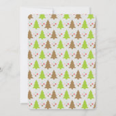 Beaux arbres de Noël et Invitations Pois (Dos)