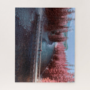 Beaux arbres et ruisseau Jigsaw Puzzle