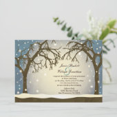 Beaux Arches d'hiver Arché Mariage Invitations (Debout devant)