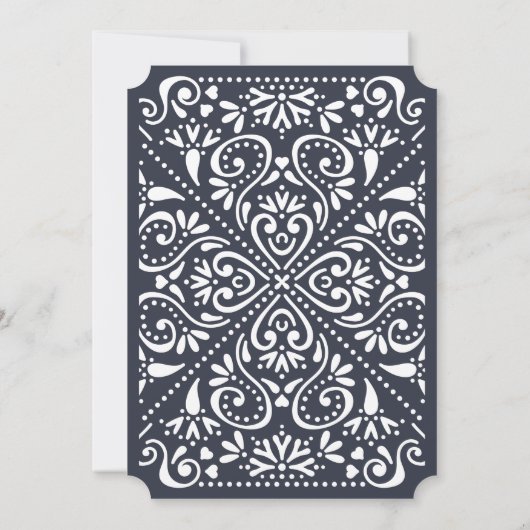 Beaux Arts bruiloft uitnodiging | inkt (Achterkant)