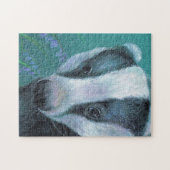 Beaux-arts de blaireau peignant le puzzle denteux (Horizontal)