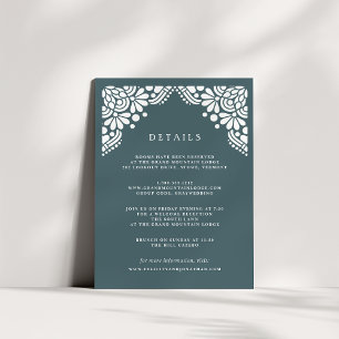 Beaux Arts Guest Information Card Spruce Informatiekaartje