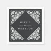 Beaux Arts Personalized Wedding Servetten (Voorkant)