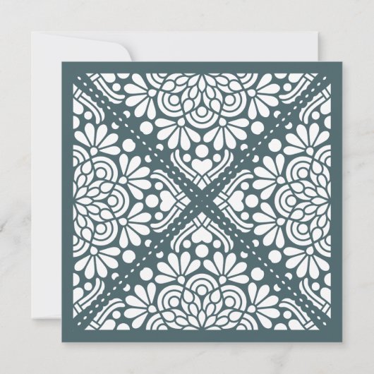 Beaux Arts Square Weddenschap | Spruce Kaart (Achterkant)