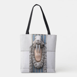Beaux Arts Walrus Sculpture Custom Monogram Draagtas