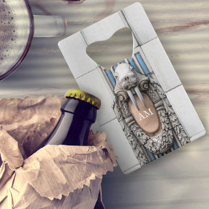 Beaux Arts Walrus Sculpture Custom Monogram Kredietkaart Flessenopener