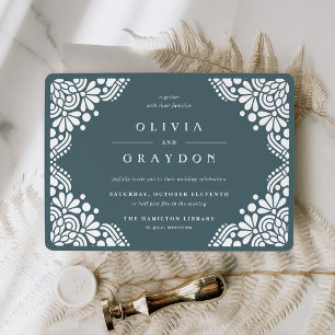 Beaux Arts Wedding Invitation Spruce Kaart