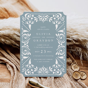 Beaux Arts Wedding Invitation Tourmaline Kaart