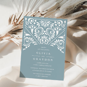 Beaux Arts Wedding Invitation Tourmaline Kaart