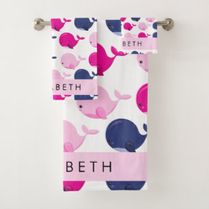 Beaux Baleines, Motif De Baleines, Votre Nom